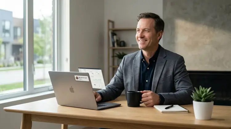 A business owner successfully getting more clients through inbound marketing strategies.