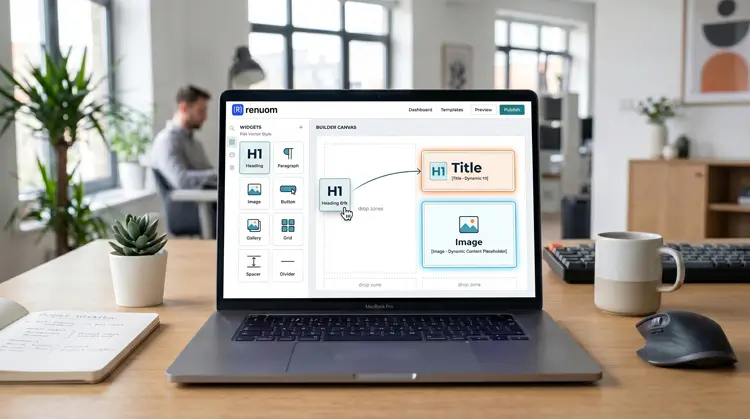 Designing a single post template using a WordPress visual theme builder for dynamic content.