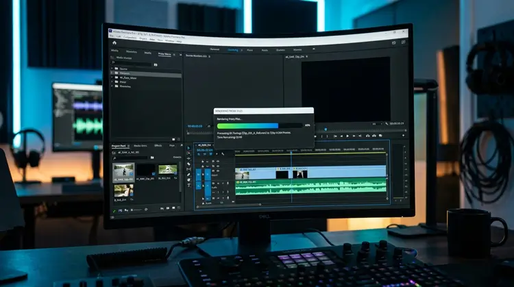 Creating 4K proxy files in video editing software for smooth timeline playback.