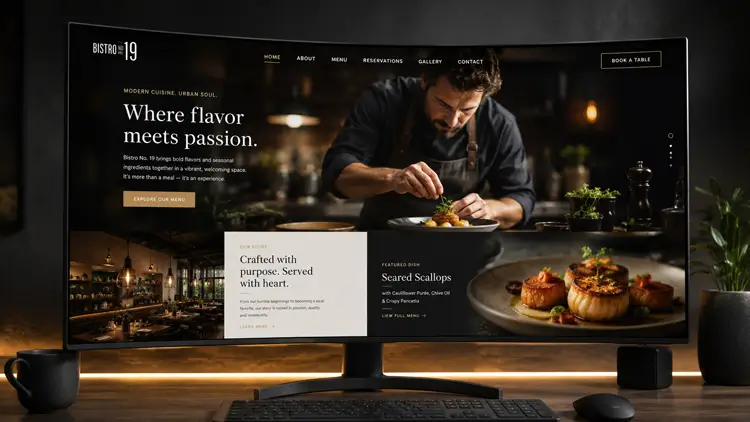 Rosa WordPress theme featuring immersive parallax scrolling effects for the best restaurants