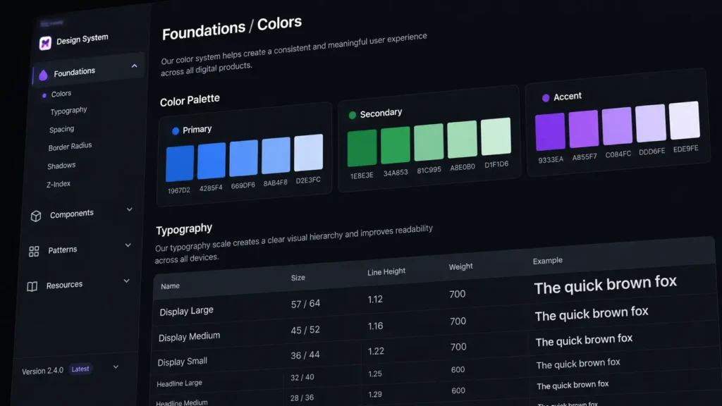 Setting a global color palette and typography rules in the Kadence customizer for consistent web design.