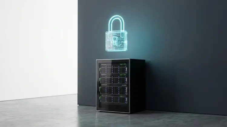 Top 9 WordPress security plugins for 2026 showing modern cloud and server protection technology.